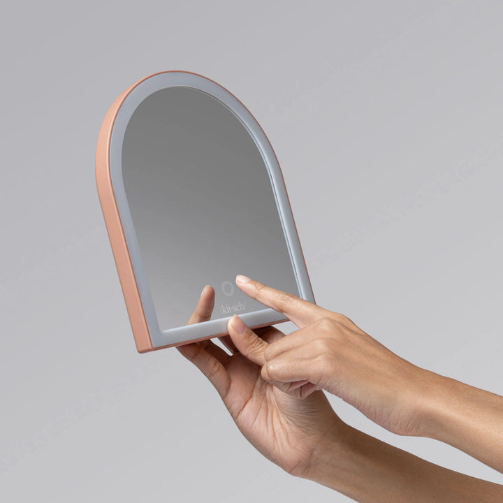 Rechargeable Arch Desk Mirror - Terracotta