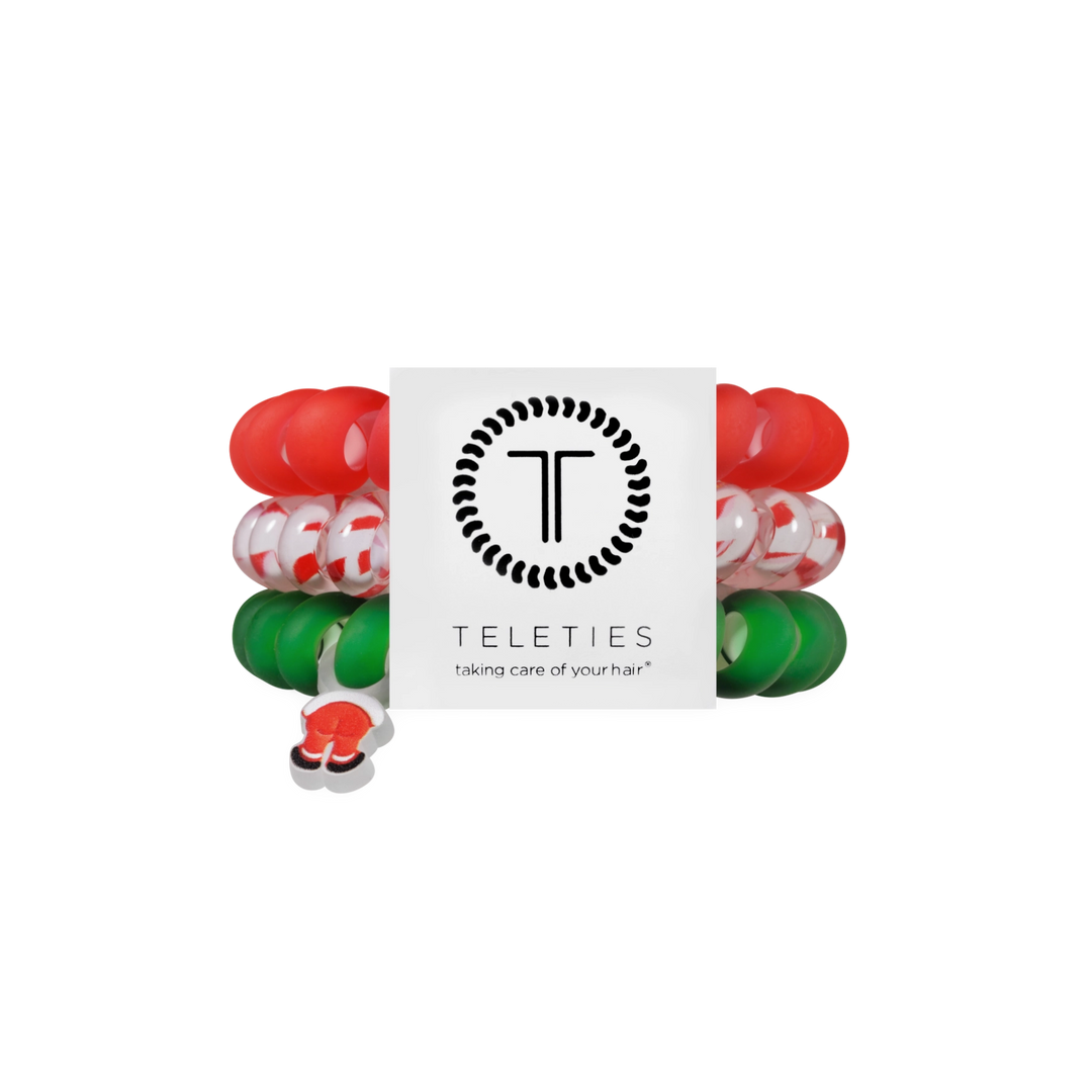 Teleties Hair Tie - Large Band Pack of 3 - Claus I Said So (Ships in 1-2 Weeks)