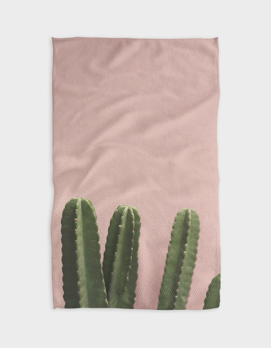 Pink Cactus Kitchen Tea Towel by Geometry