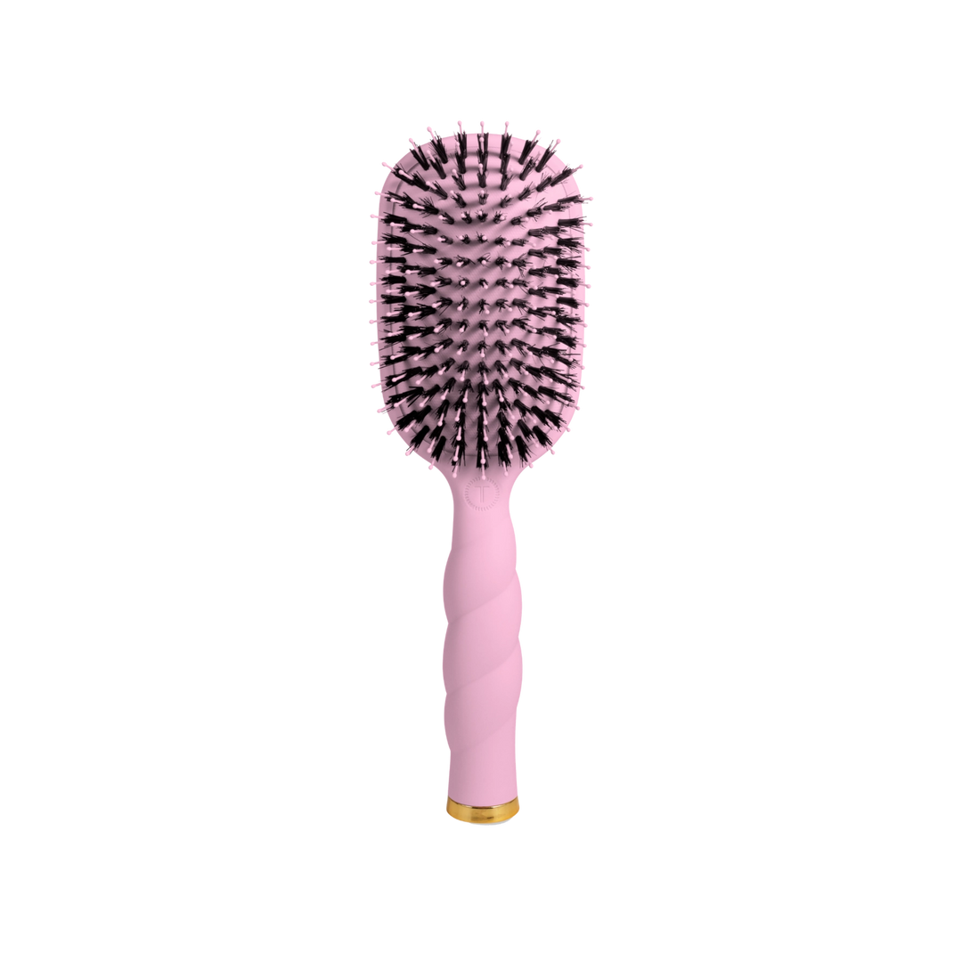 Bubblegum Pink Boar Bristle Hair Brush by Teleties (Ships Next Week)