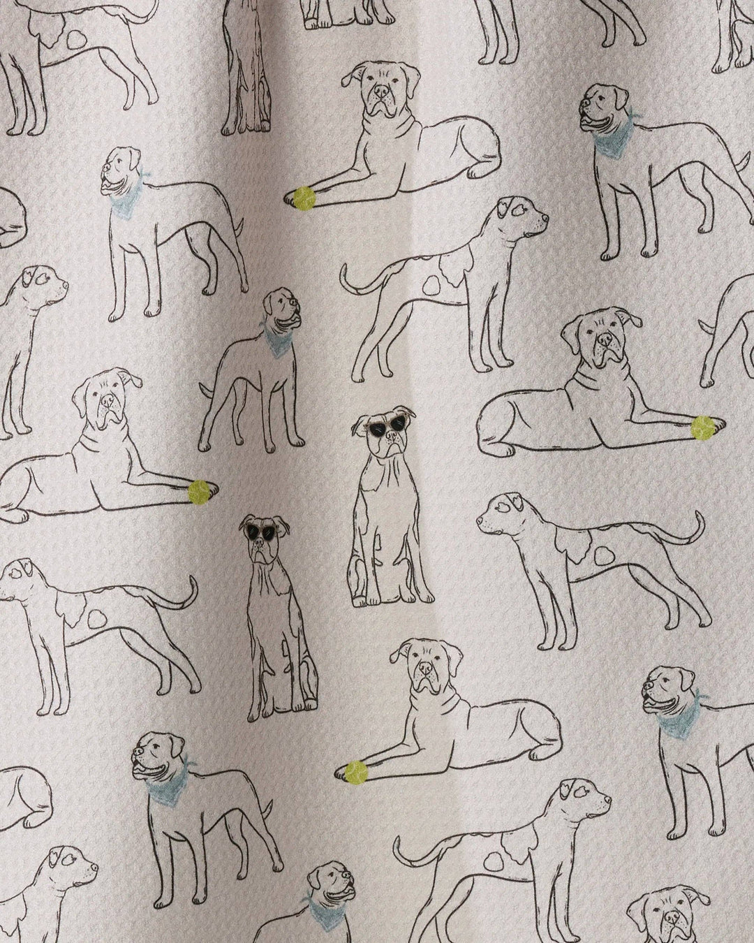 Bulldog Buddies Tea Towel - Storm by Geometry