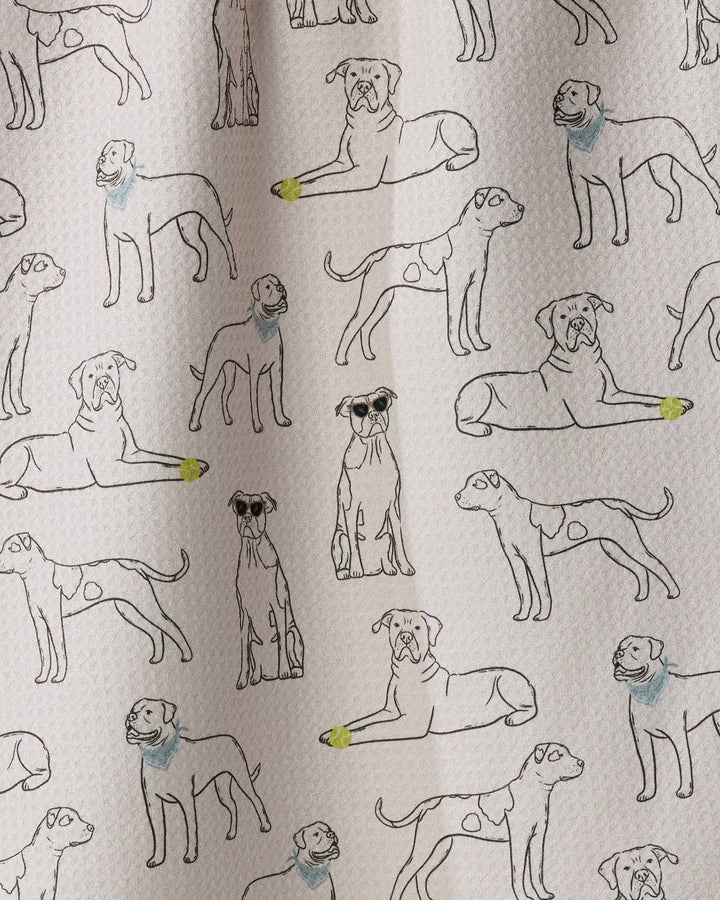 Bulldog Buddies Tea Towel - Storm by Geometry