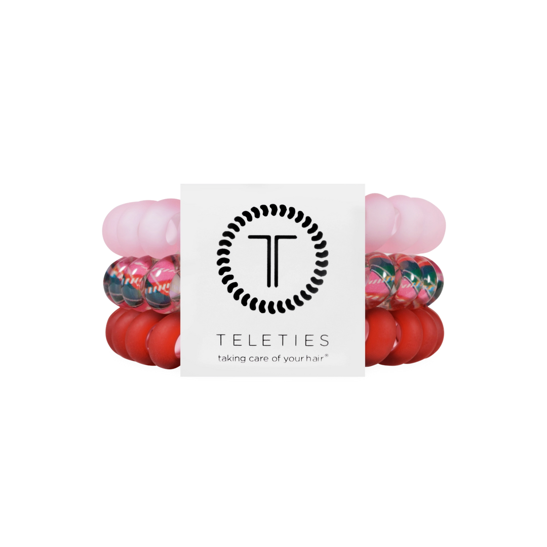 Teleties Hair Tie - Large Band Pack of 3 - Tied in Tartan