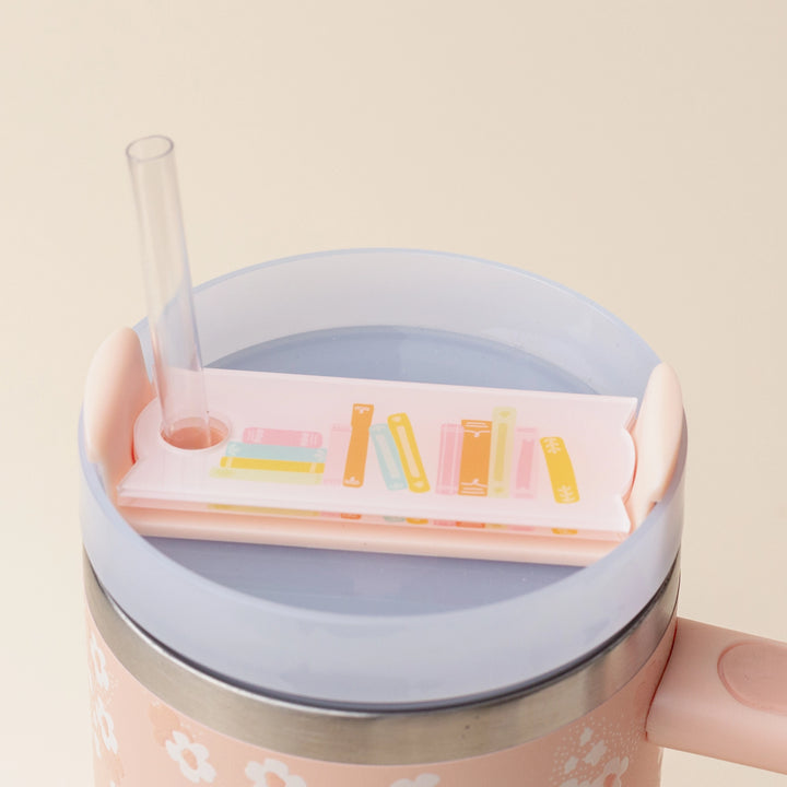 Tumbler Lid Tag - Book Stack by the Darling Effect