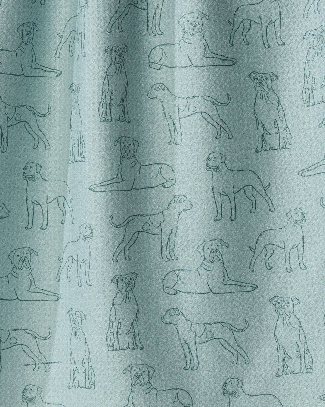 Bulldog Pups Tea Towel - Rain by Geometry