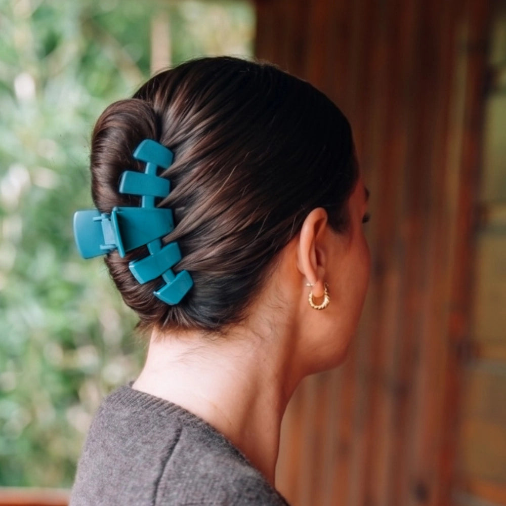 Large Teleties Claw Clip - Teal With It