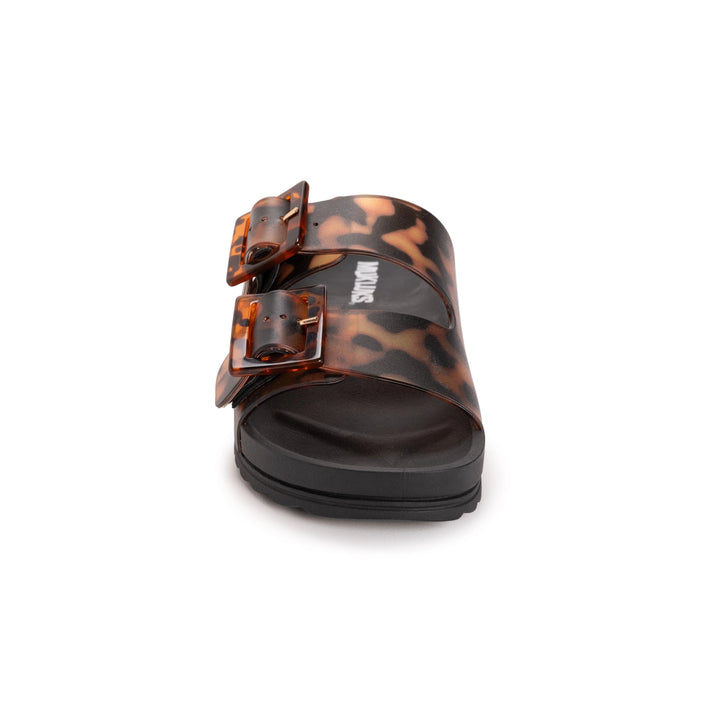 Grand Cayman Lucite Sandal - Black Amber Tortoise by Muk Luks
