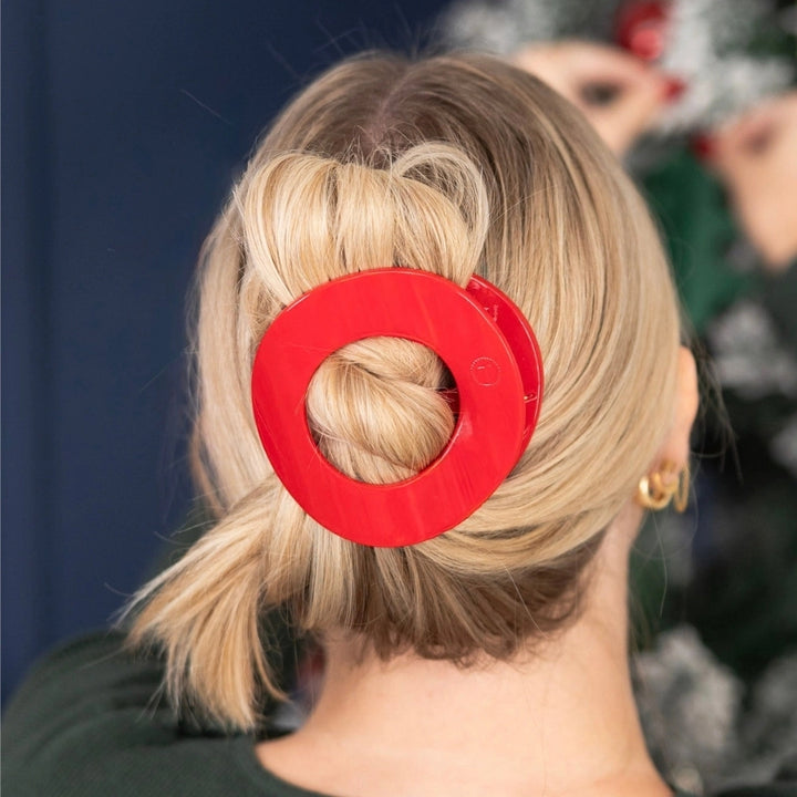 Large Teleties Flat Open Circle Clip - Red Carpet Ready