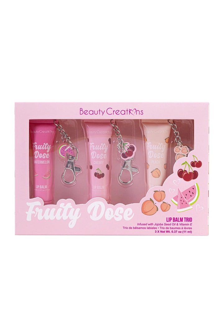 Fruity Dose Lip Balm Keychains Trio