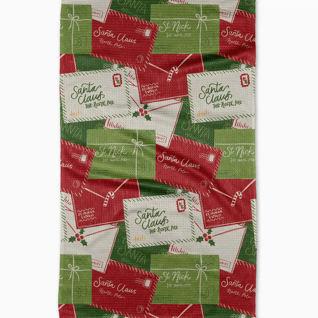 Christmas Letters Pile Tea Towel By Geometry