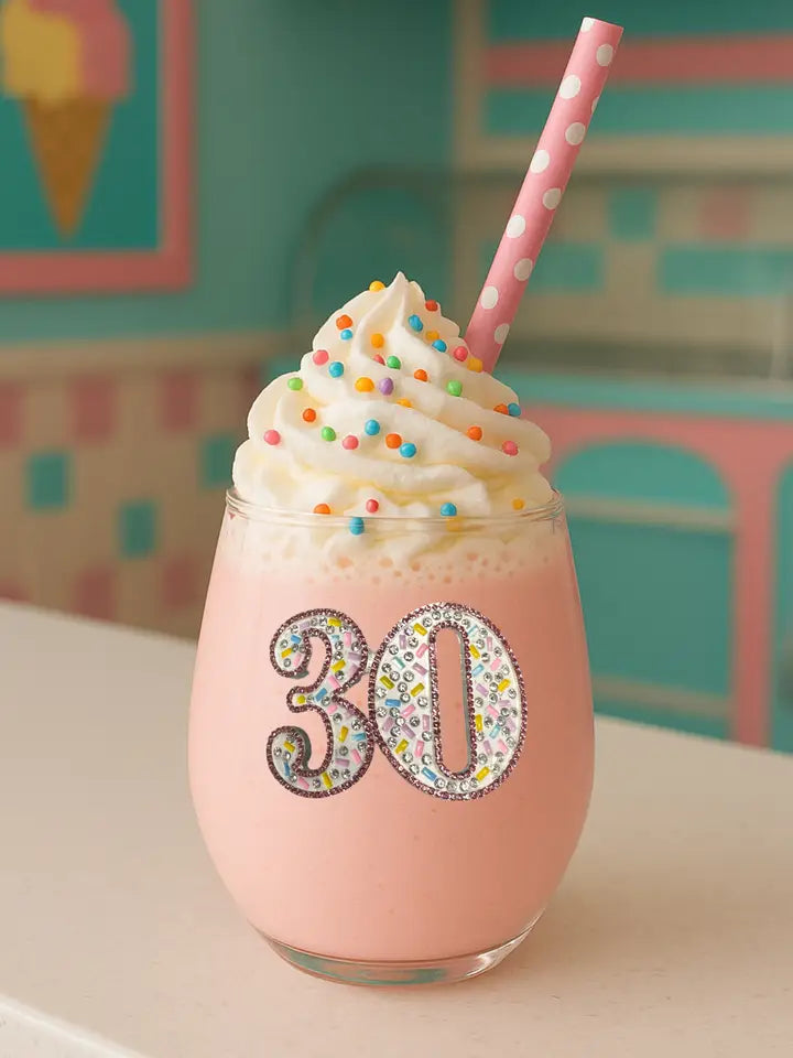 JUNE PREORDER: 30th Birthday Stemless by the Queens Jewels (Ships in 2-3 Weeks)