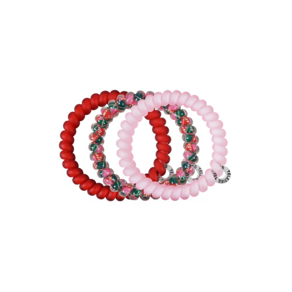 Teleties Hair Tie - Small Band Pack of 3 - Tied in Tartan (Ships in 1-2 Weeks)