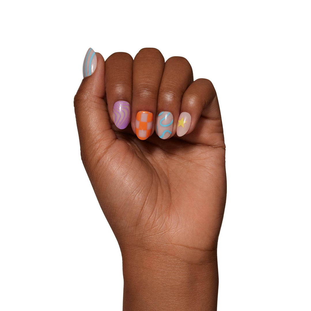 Wild Child Short Oval Press-On Nails by Glamnetic
