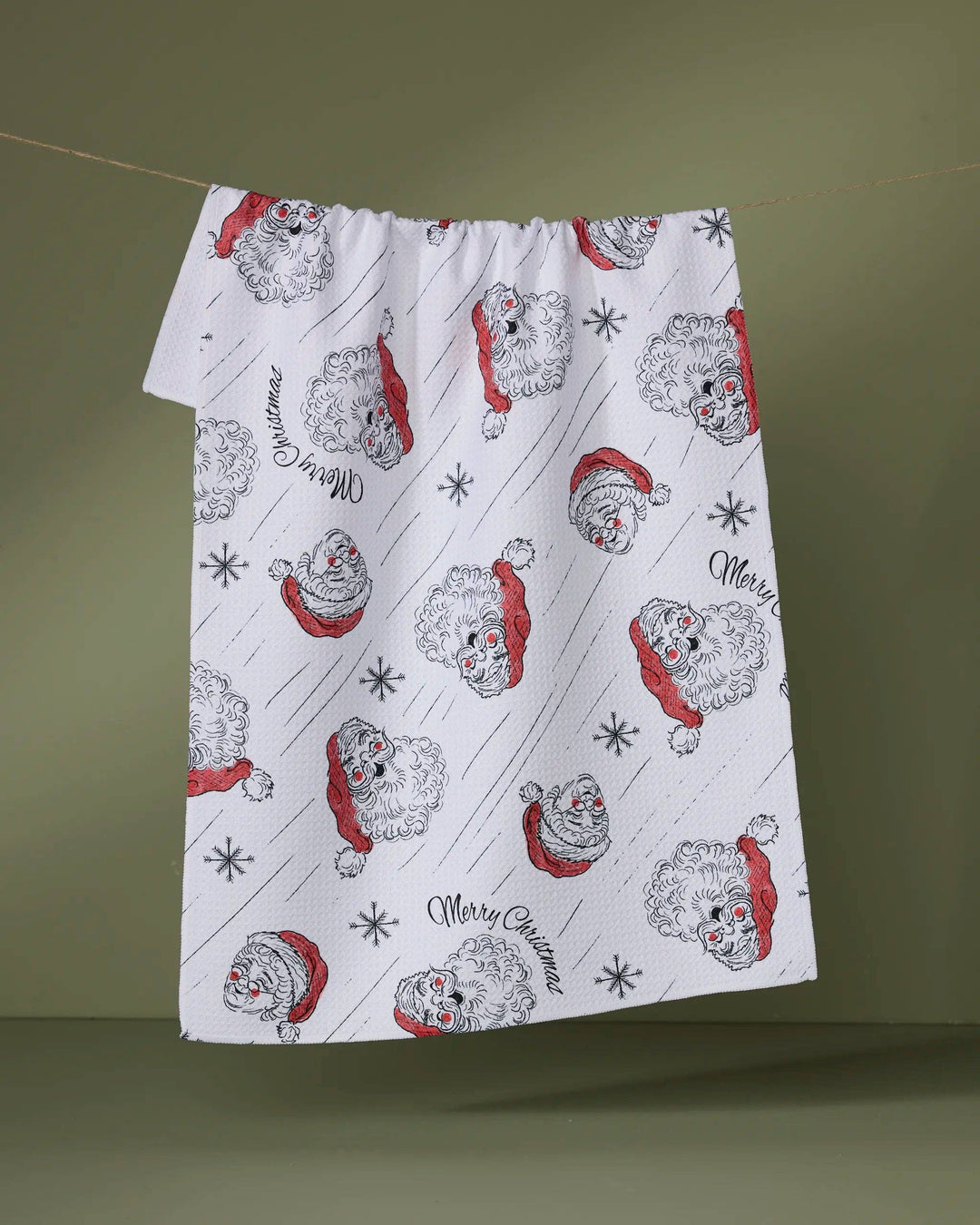 Claus Family Christmas Tea Towel by Geometry