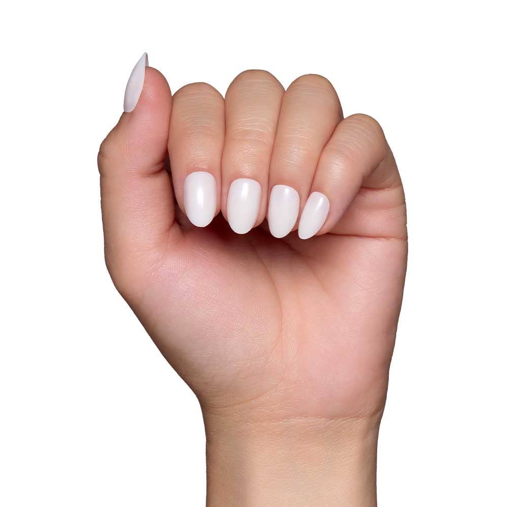 Press-On Glamnetic Nails - White Swan
