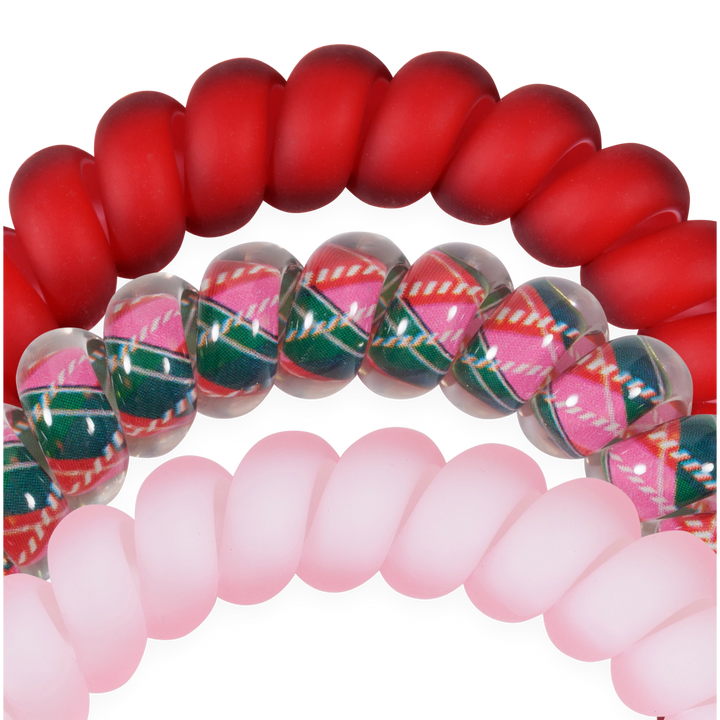 Teleties Hair Tie - Large Band Pack of 3 - Tied in Tartan