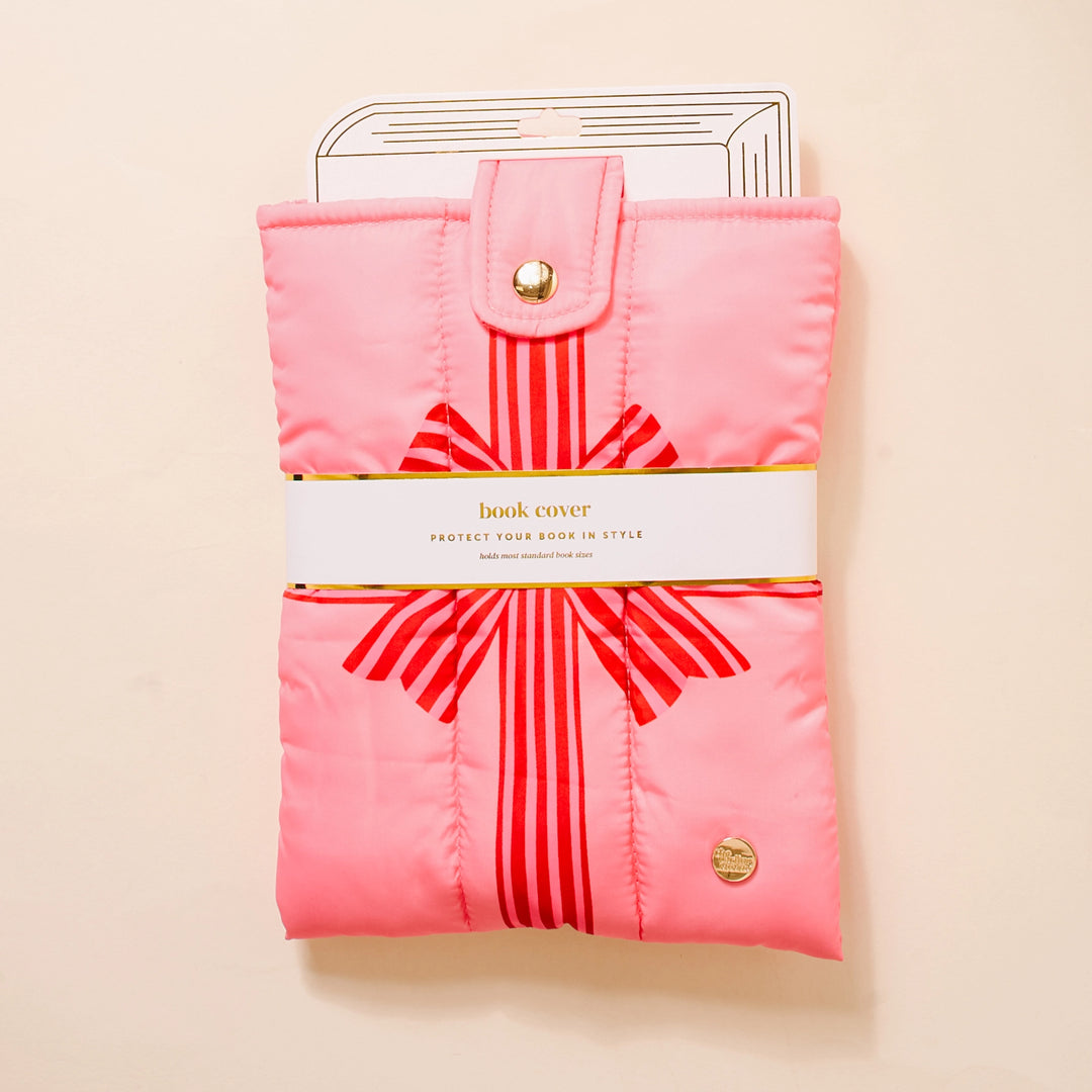 Holiday Gift Bow Red Pillowed Book Cover by the Darling Effect