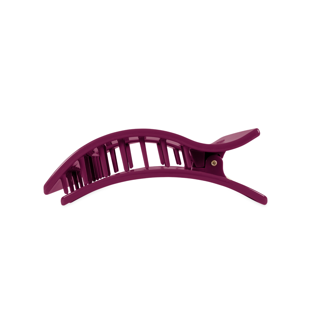 Large Teleties Flat Rectangle Clip - Mulberry