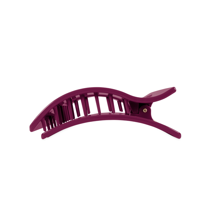 Large Teleties Flat Rectangle Clip - Mulberry