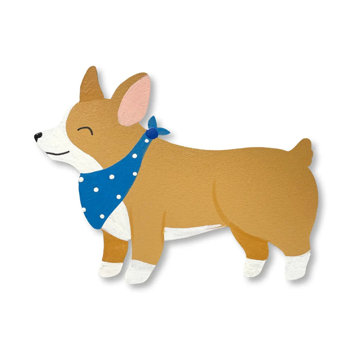 Corgi Dog with Bandana Magnet by Roeda