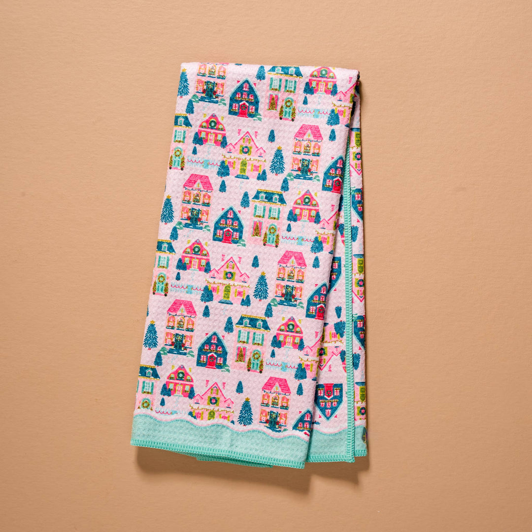Holiday Waffle Tea Towel - Sugarplum Lane by The Darling Effect