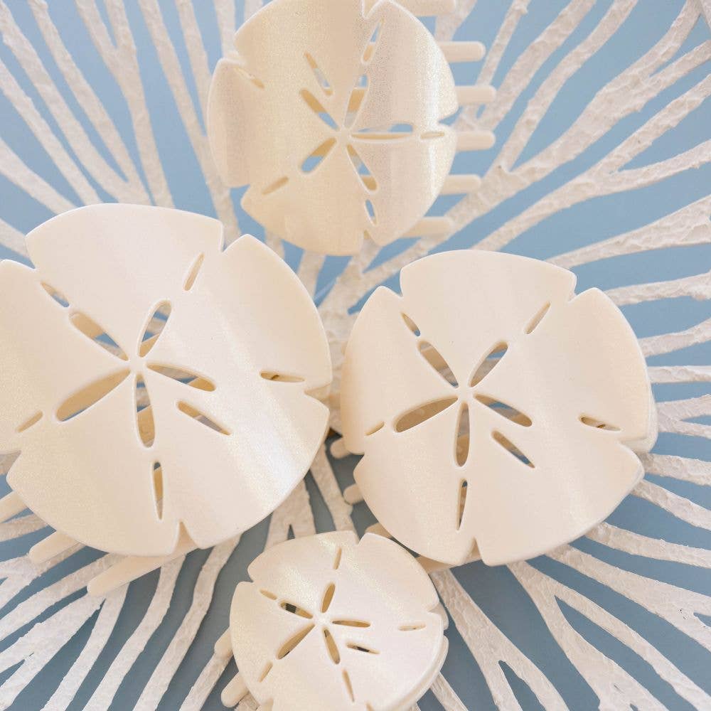 Sand Dollar Large Flat Shape Hair Clip by Teleties