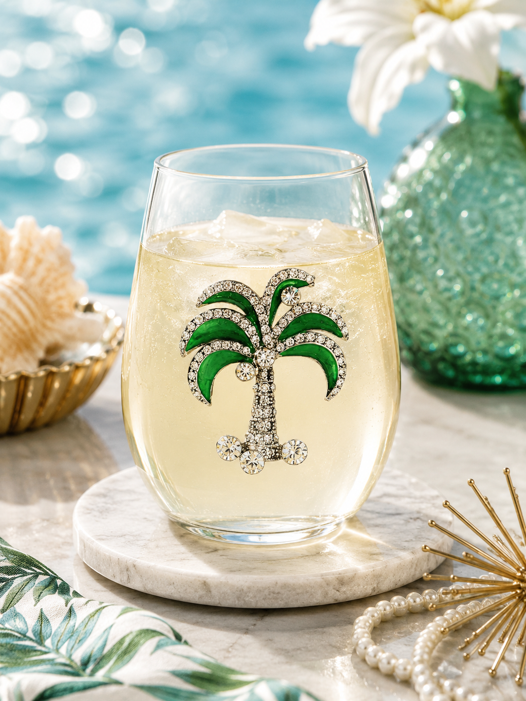 JUNE PREORDER: Green Diamond Palm Stemless by the Queens Jewels (Ships in 2-3 Weeks)