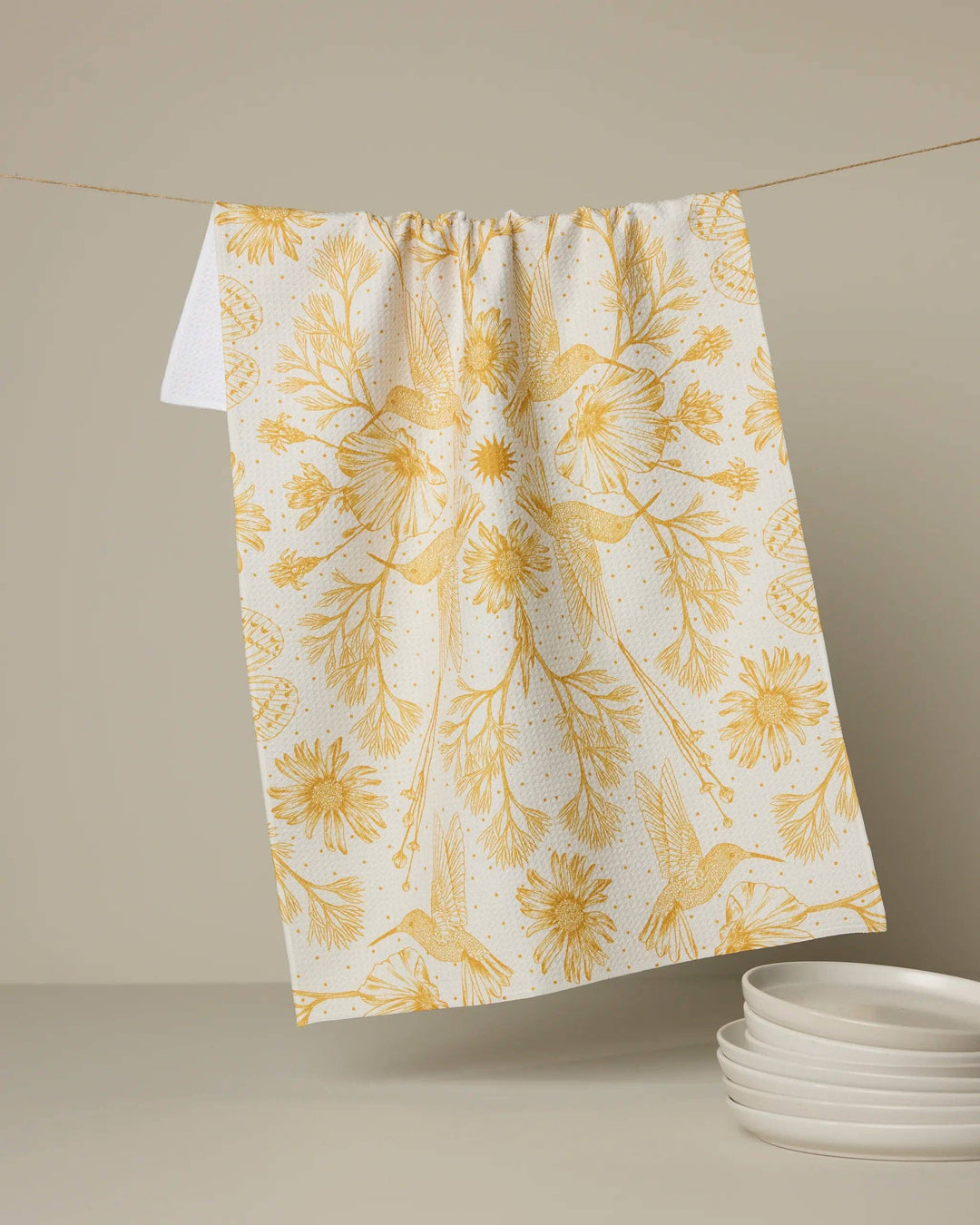 Gilded Nectar Tea Towel by Geometry