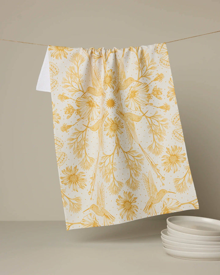 Gilded Nectar Tea Towel by Geometry