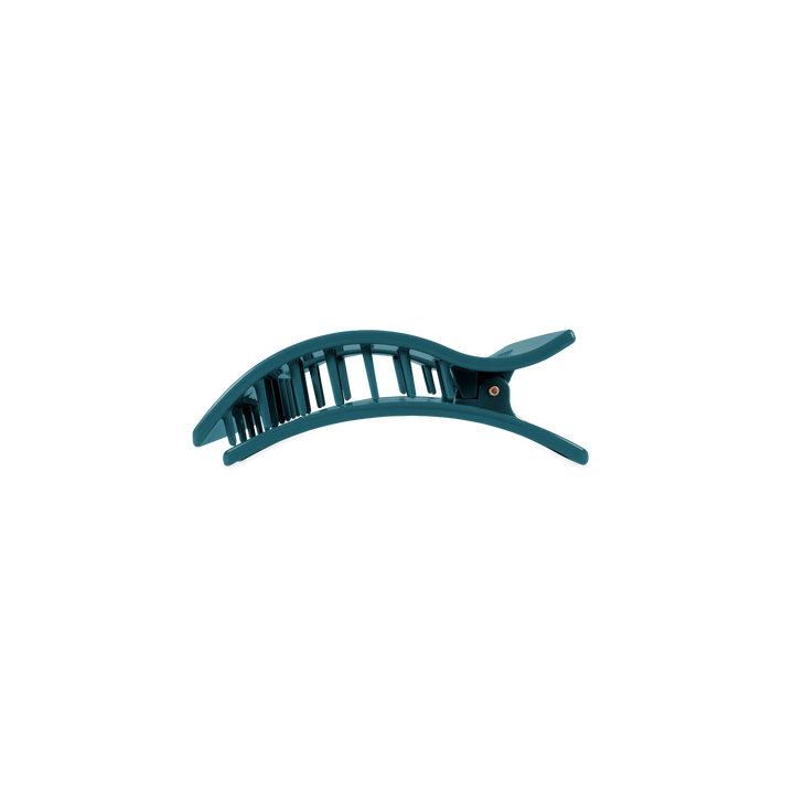 Small Teleties Flat Rectangle Clip - Teal With It