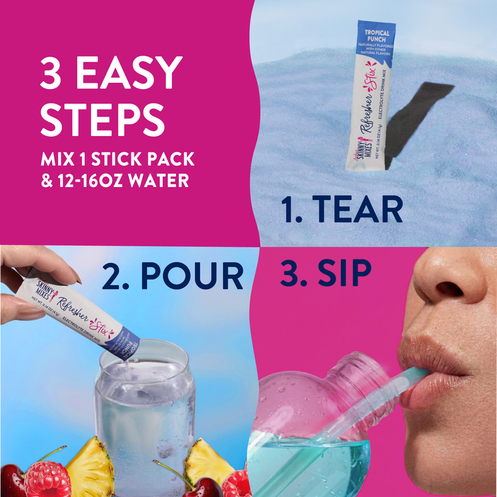 Refresher Stix Drink Mix 16 ct - Tropical Punch