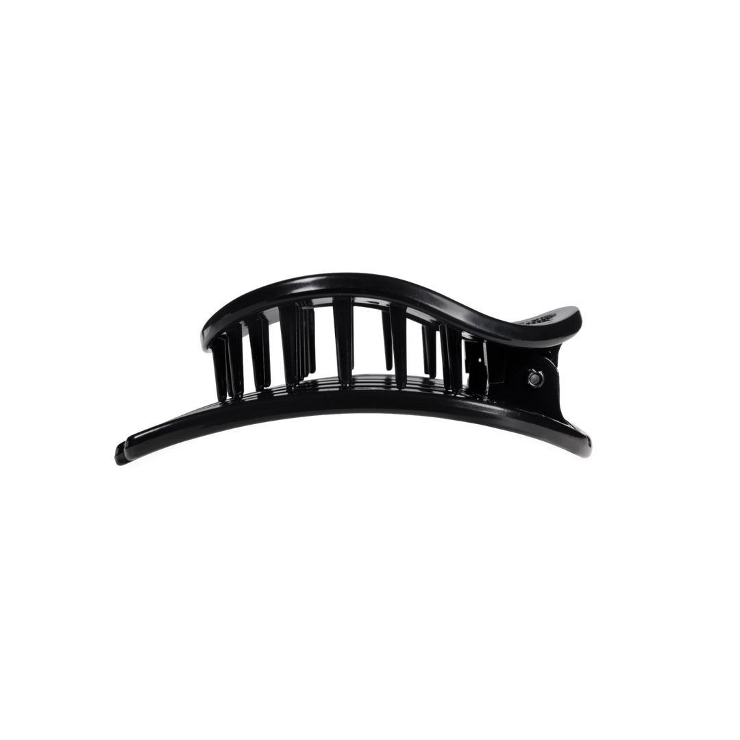 Medium Teleties Flat Open Circle Clip - Jet Black (Ships Next Week)