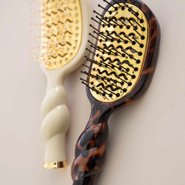 Mini Tortoise Vented Hair Brush by Teleties