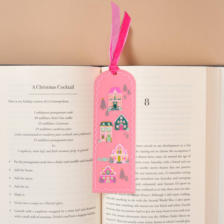 Acrylic Bookmark - Pink Pine Village by The Darling Effect