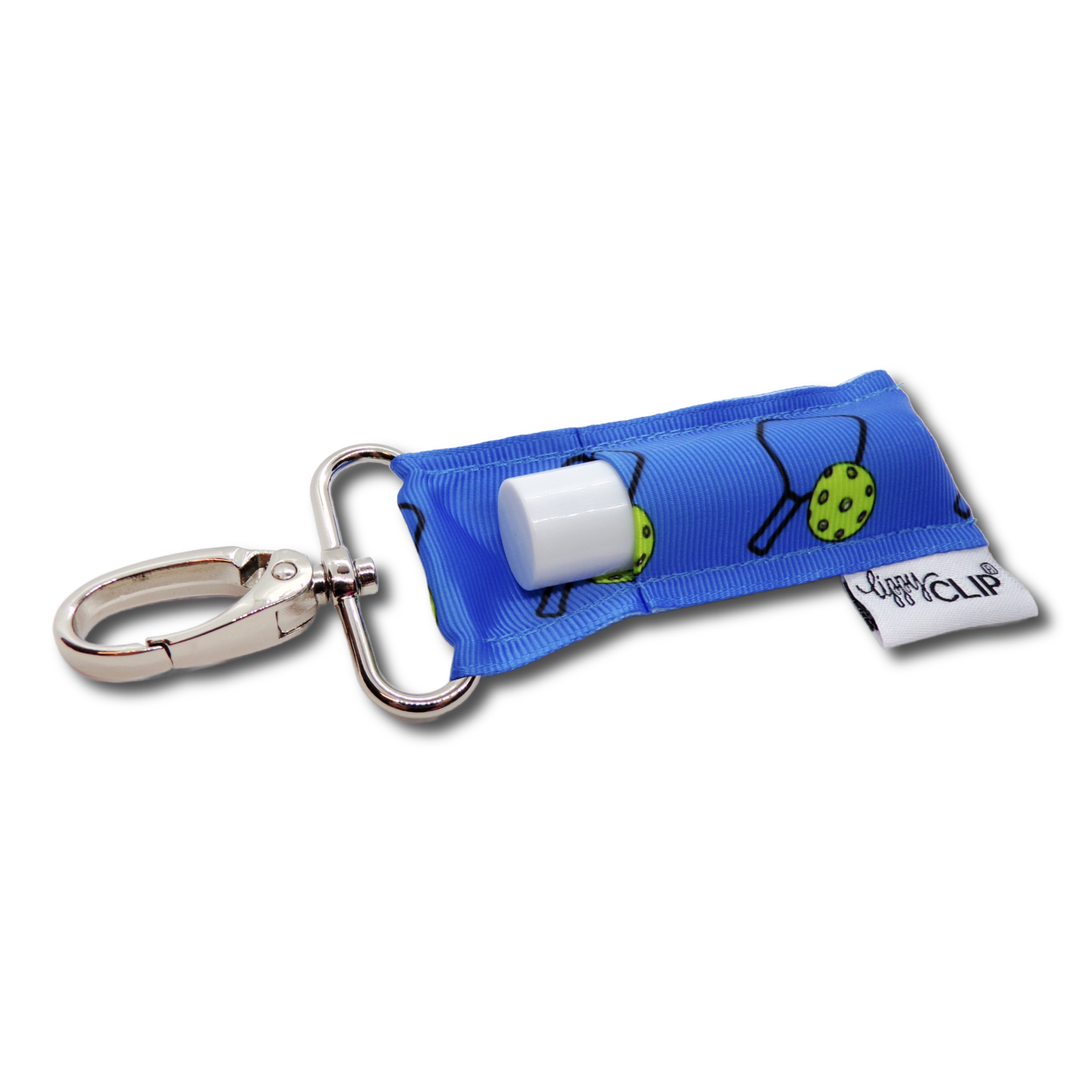 Pickleball on Blue LippyClip® Lip Balm Holder for Chapstick (PREORDER: Ships in 2-3 Weeks)