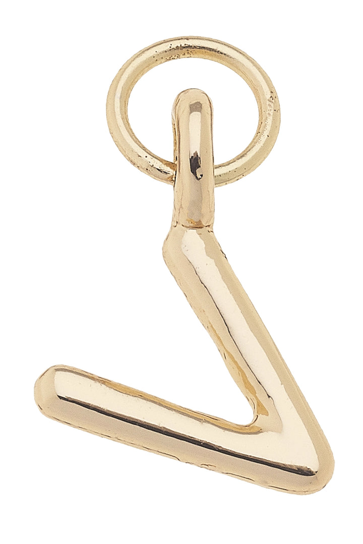Mini Initial Charm in Shiny Gold By Canvas