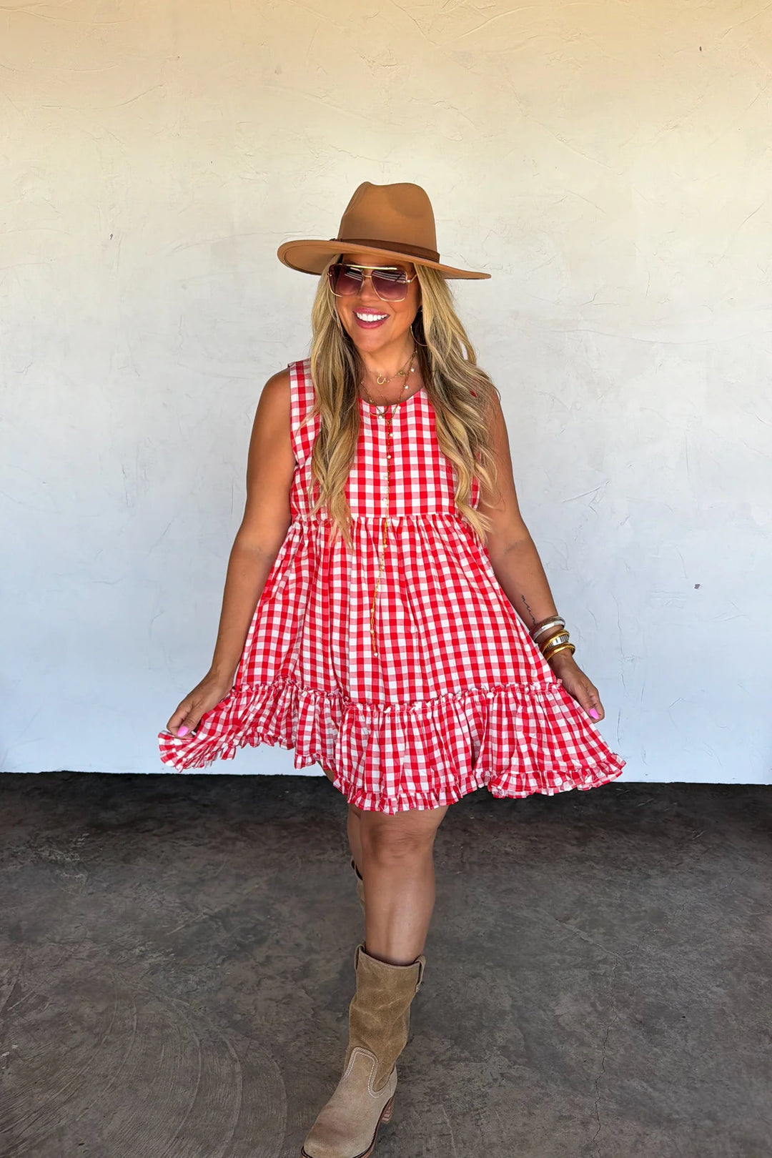 PREORDER: Harvest & Gingham Dress By Blakeley (Ships in September)