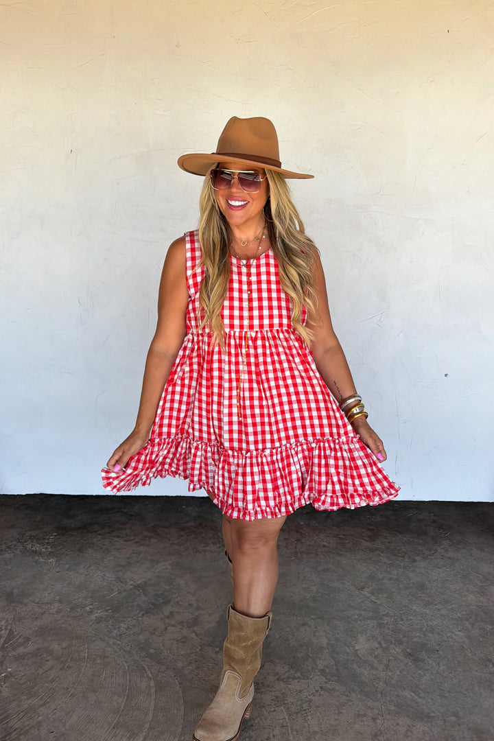 PREORDER: Harvest & Gingham Dress By Blakeley (Ships in September)