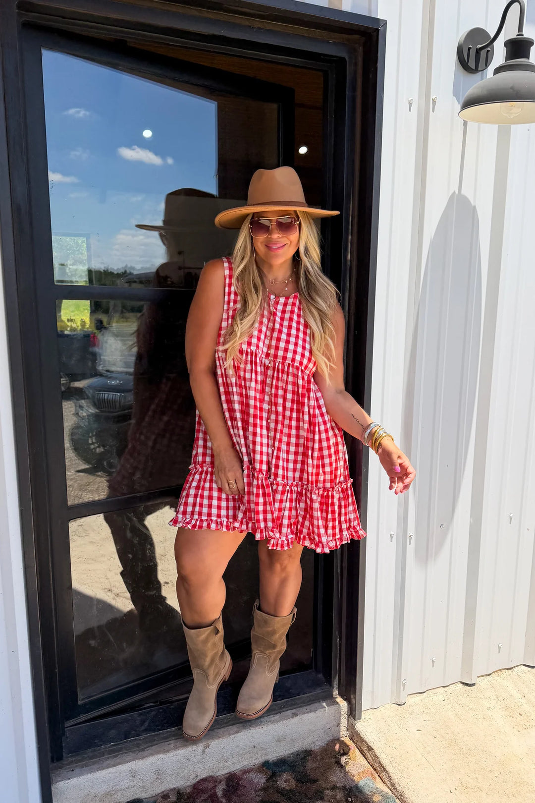 PREORDER: Harvest & Gingham Dress By Blakeley (Ships in September)