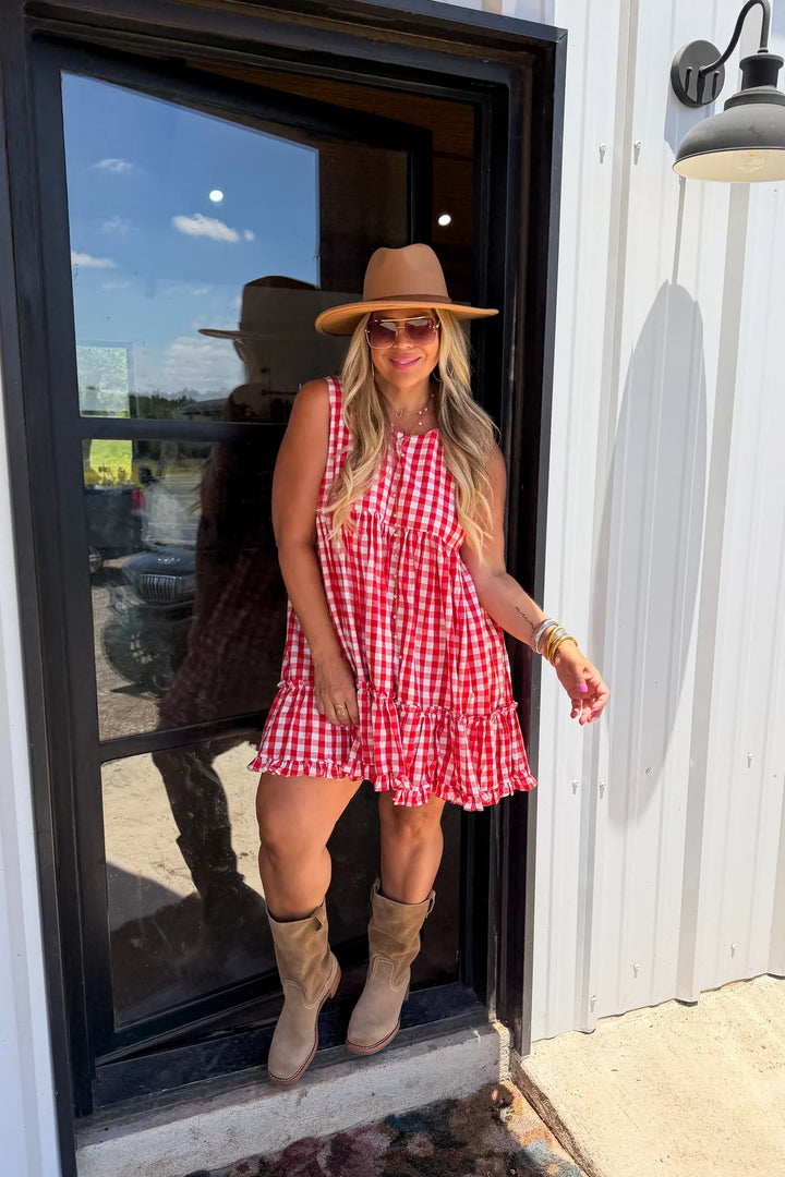 PREORDER: Harvest & Gingham Dress By Blakeley (Ships in September)