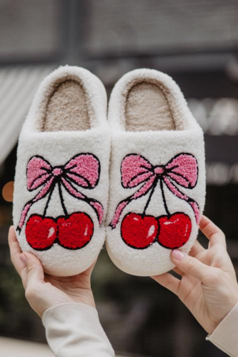 Cherry Bow Slippers Shoes  By Katydid