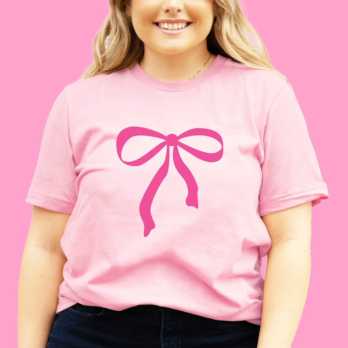 Hot Pink Bow T-Shirt