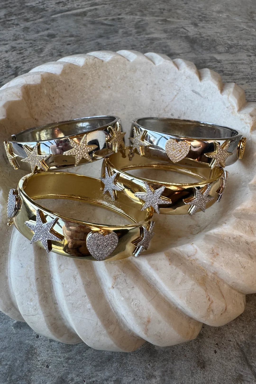 Written In The Stars Silver Bangle By Blakeley (Ready To Ship)