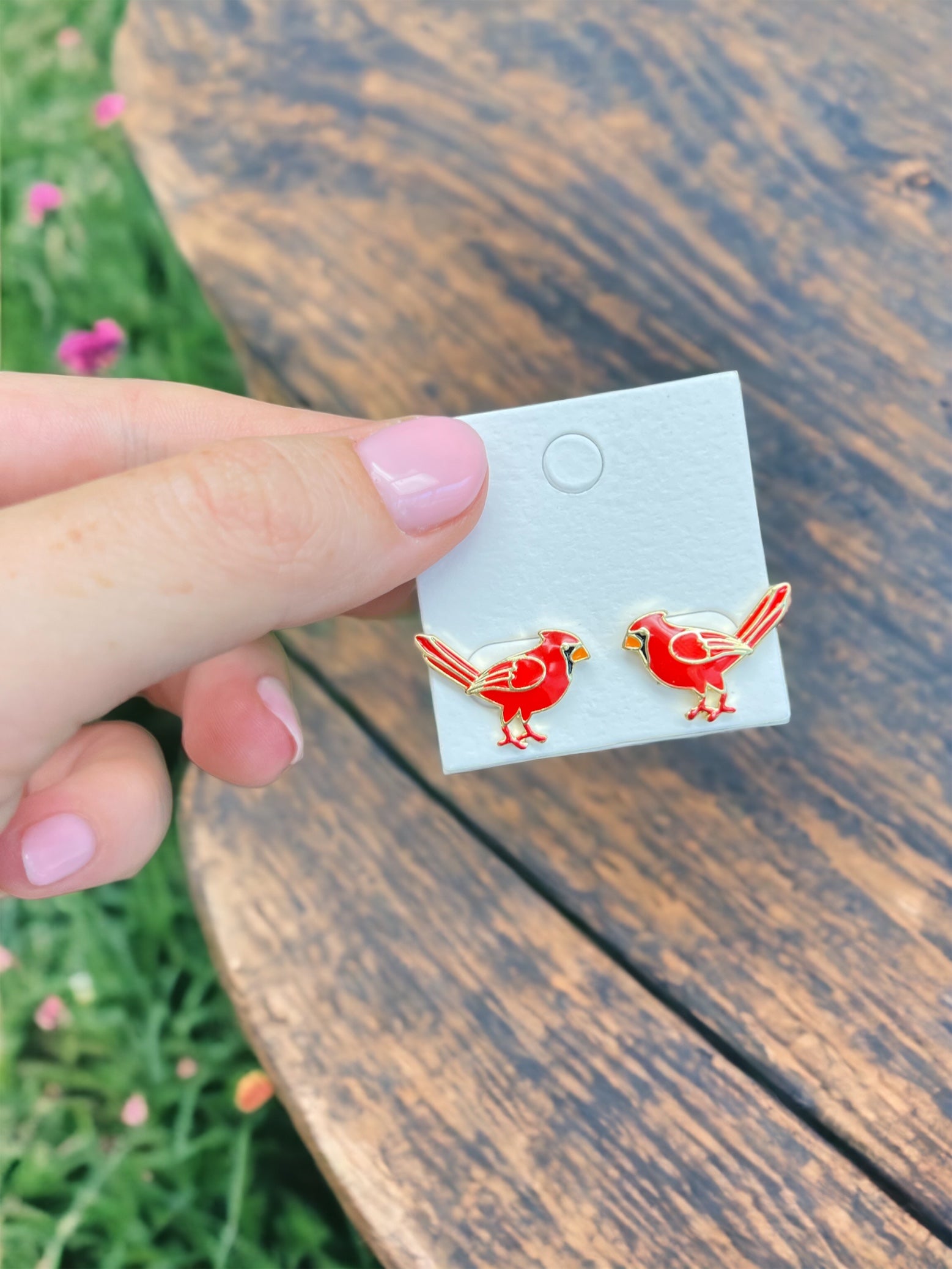 Cardinal Signature Enamel Studs by Prep Obsessed