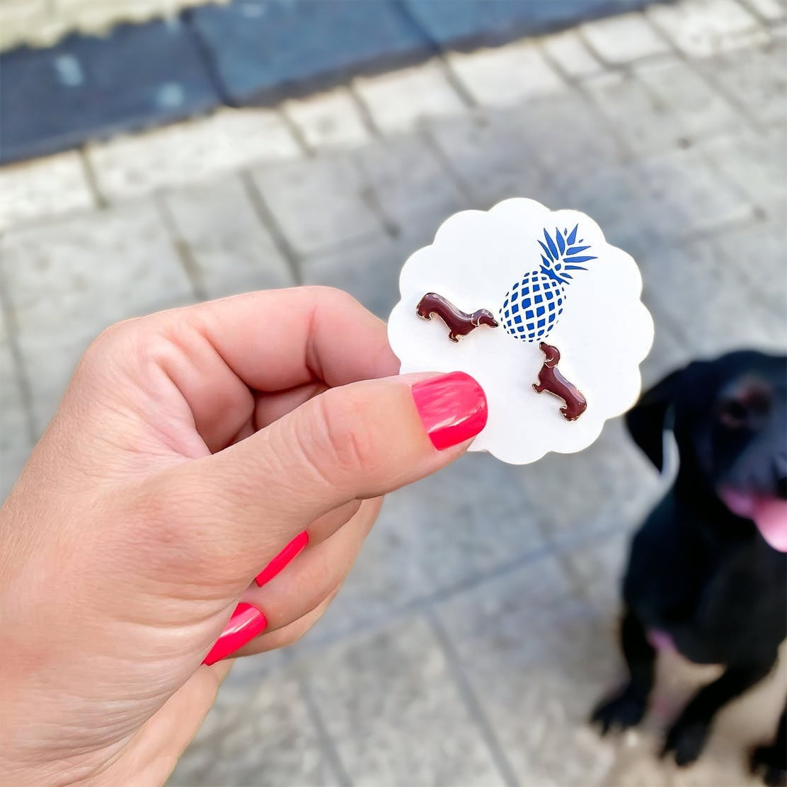 Signature Pet Enamel Studs by Prep Obsessed - Dachshund