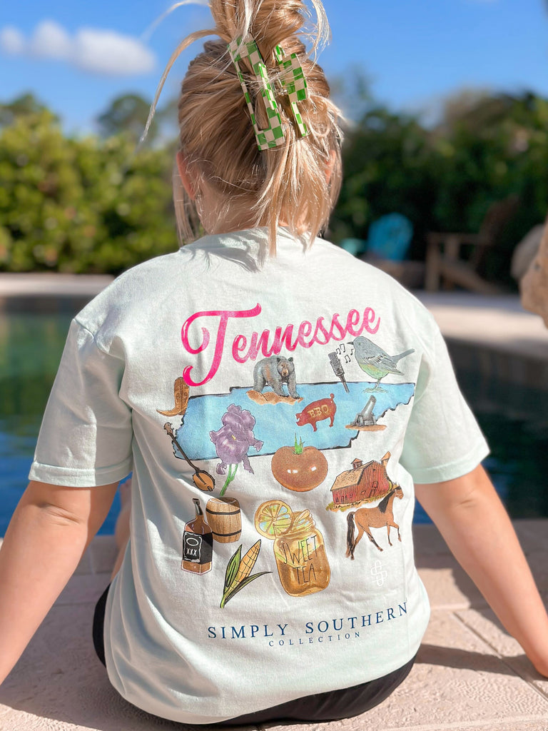 T-shirt Simply Southern Taille M Bleu Vert (teal) - Occasion Très Bon état, Pour Femme