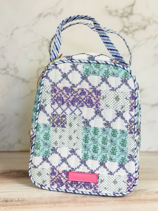 Trellis Patch Quilted Lunch Bag by Simply Southern
