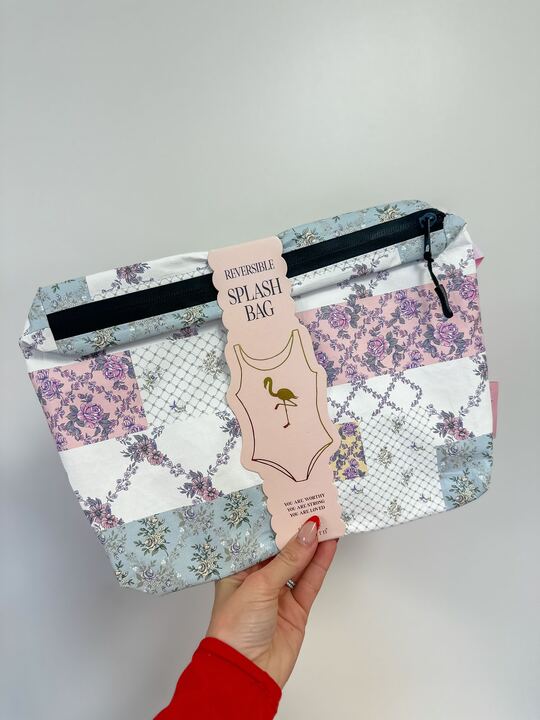Trellis Patchwork Splash Bikini Bag by Simply Southern