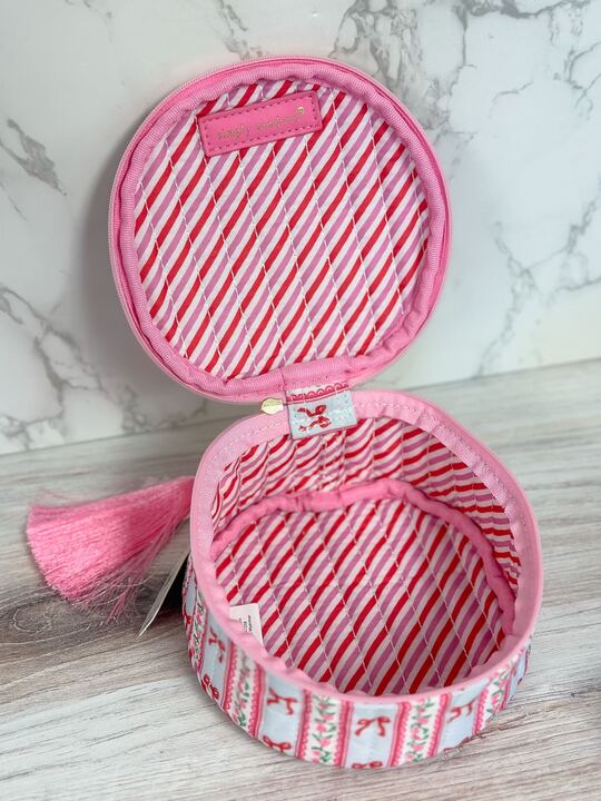 Blush Stripe Quilted Round Bag by Simply Southern