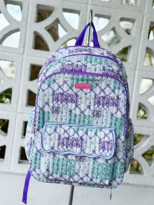 Trellis Patchwork Quilted Backpack by Simply Southern
